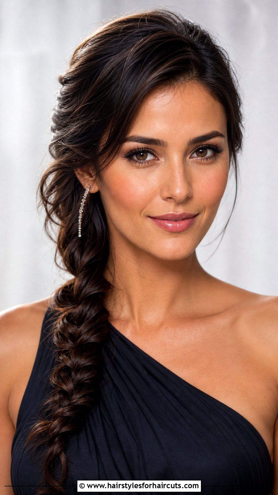 Side Swept Braided Ponytail - 25 ponytail hairstyles with braiding hair - 25 ponytail hairstyles with braiding hair