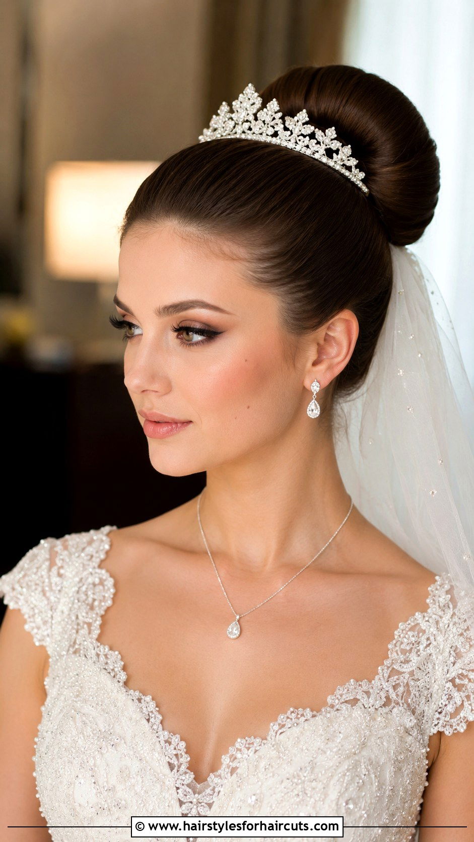 Side Swept Bun Wedding Hairstyle - 25 bun wedding hairstyles - 25 bun wedding hairstyles