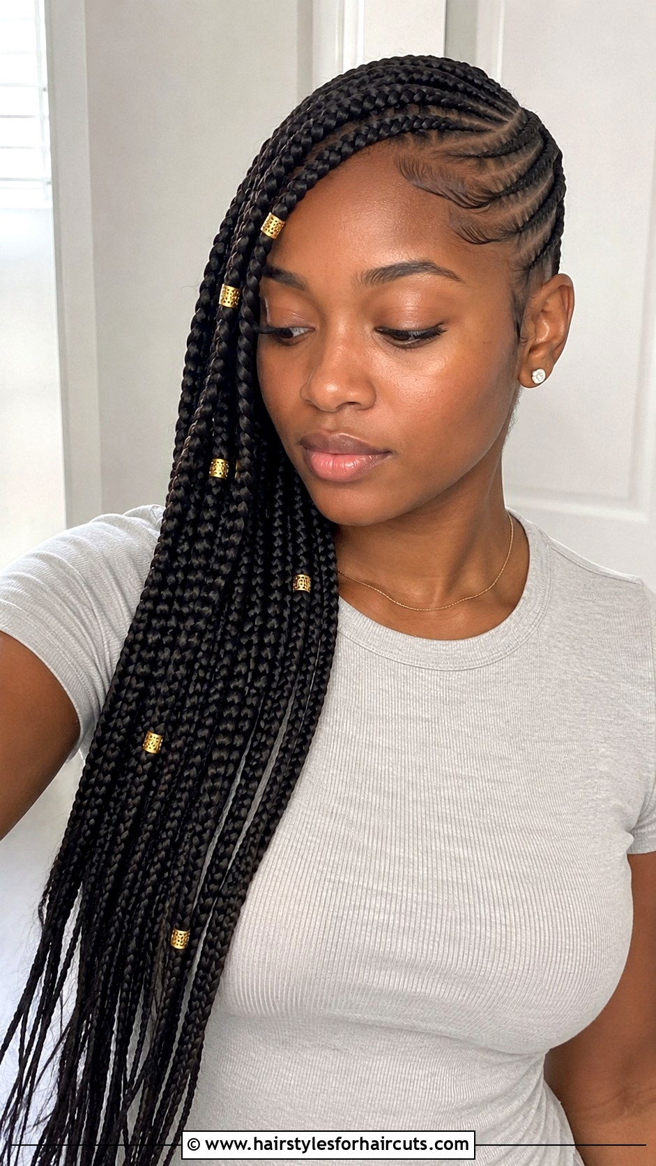 Side Swept Cornrows - 25 back to school hairstyles for black girl - 25 back to school hairstyles for black girl