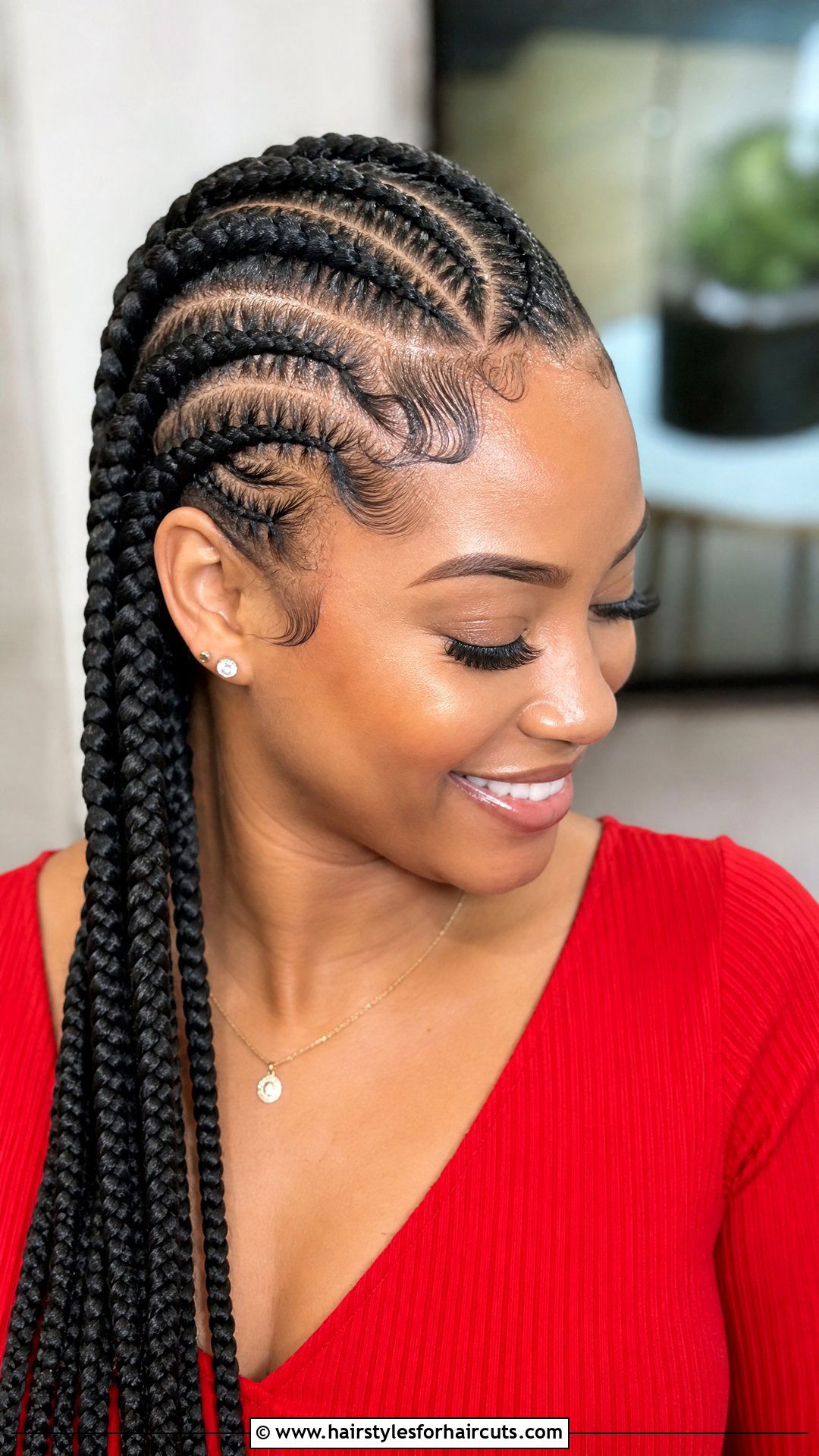 Side Swept Cornrows - 25 black hair hairstyles braids - 25 black hair hairstyles braids