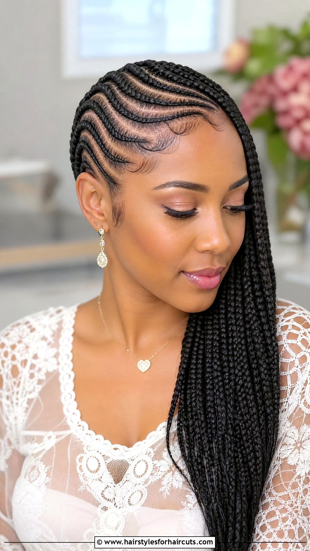 Side Swept Cornrows - 25 corn rows hairstyles - 25 corn rows hairstyles