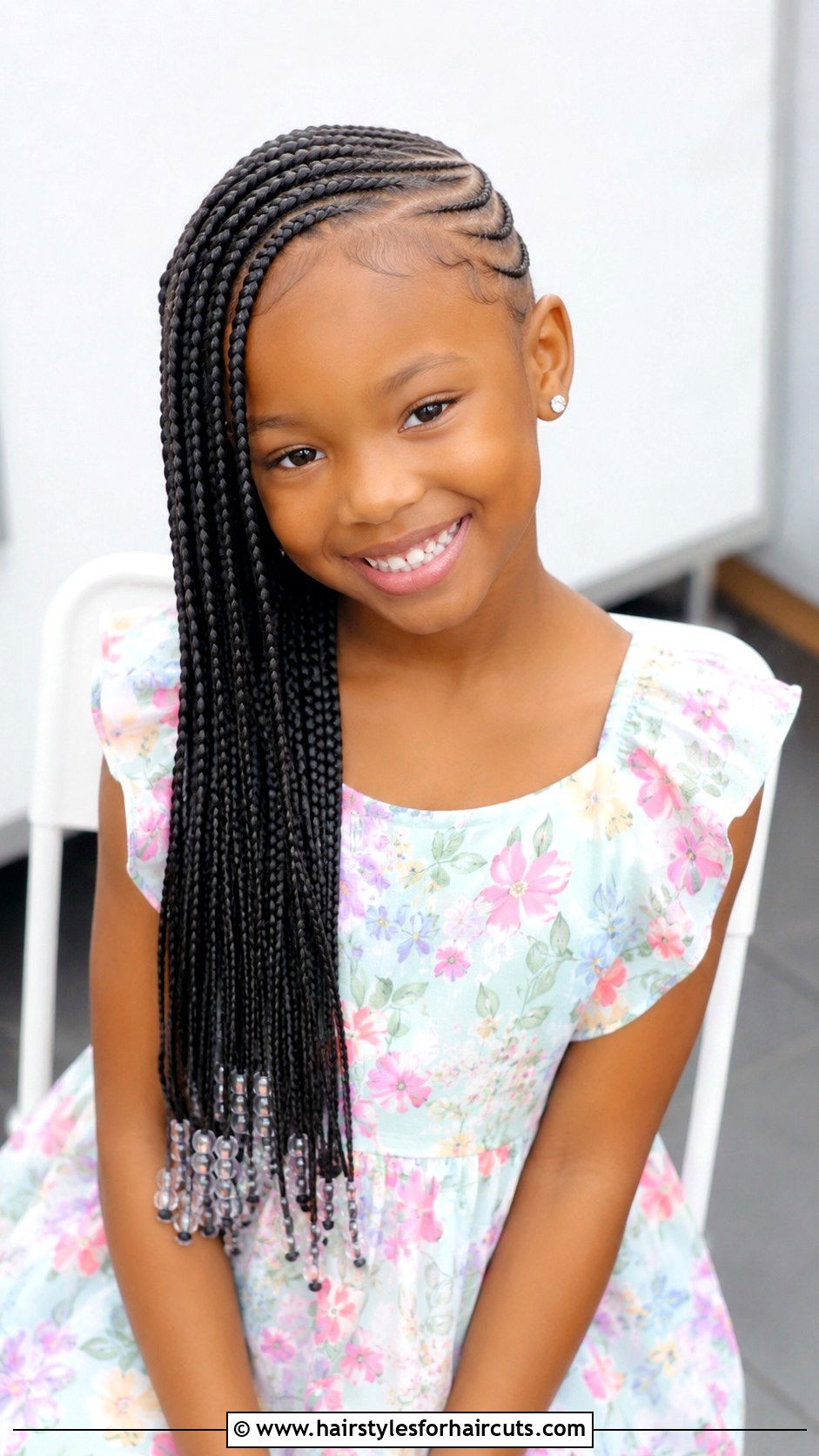 Side Swept Cornrows - 25 african hairstyles for kids - 25 african hairstyles for kids