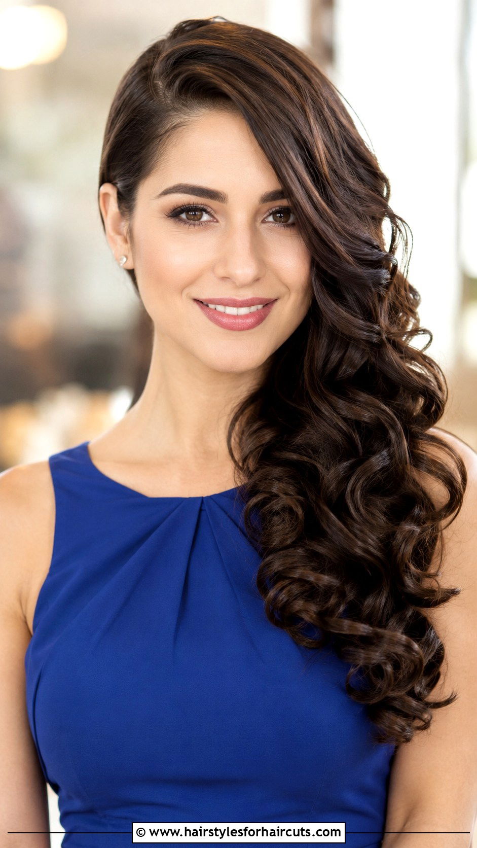 Side Swept Curls - 25 cinco de mayo hairstyles - 25 cinco de mayo hairstyles