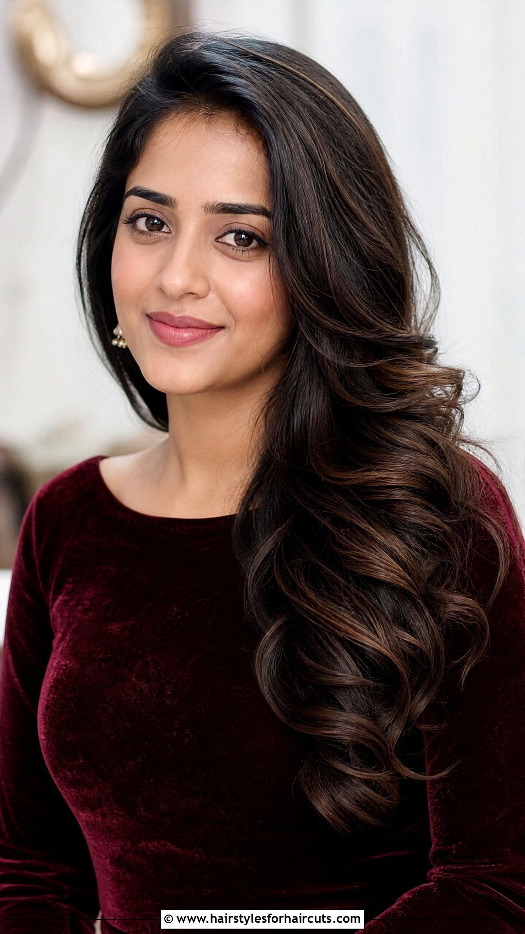 Side Swept Curls - 25 winter hairstyles - 25 winter hairstyles