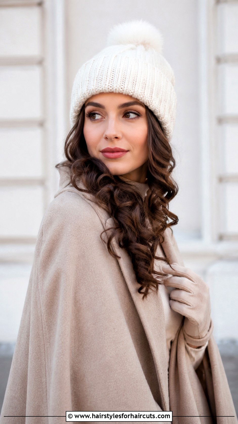 Side Swept Curls With Beanie - 25 beanie hairstyles - 25 beanie hairstyles