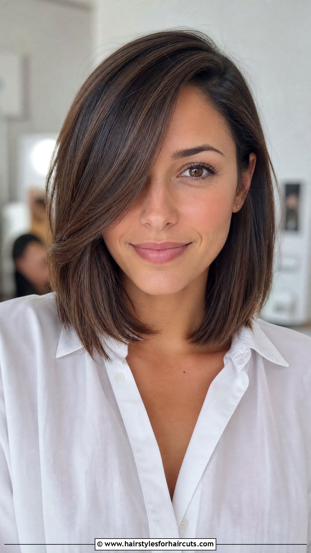 Side Swept Fringe Lob - 25 front hairstyles - 25 front hairstyles