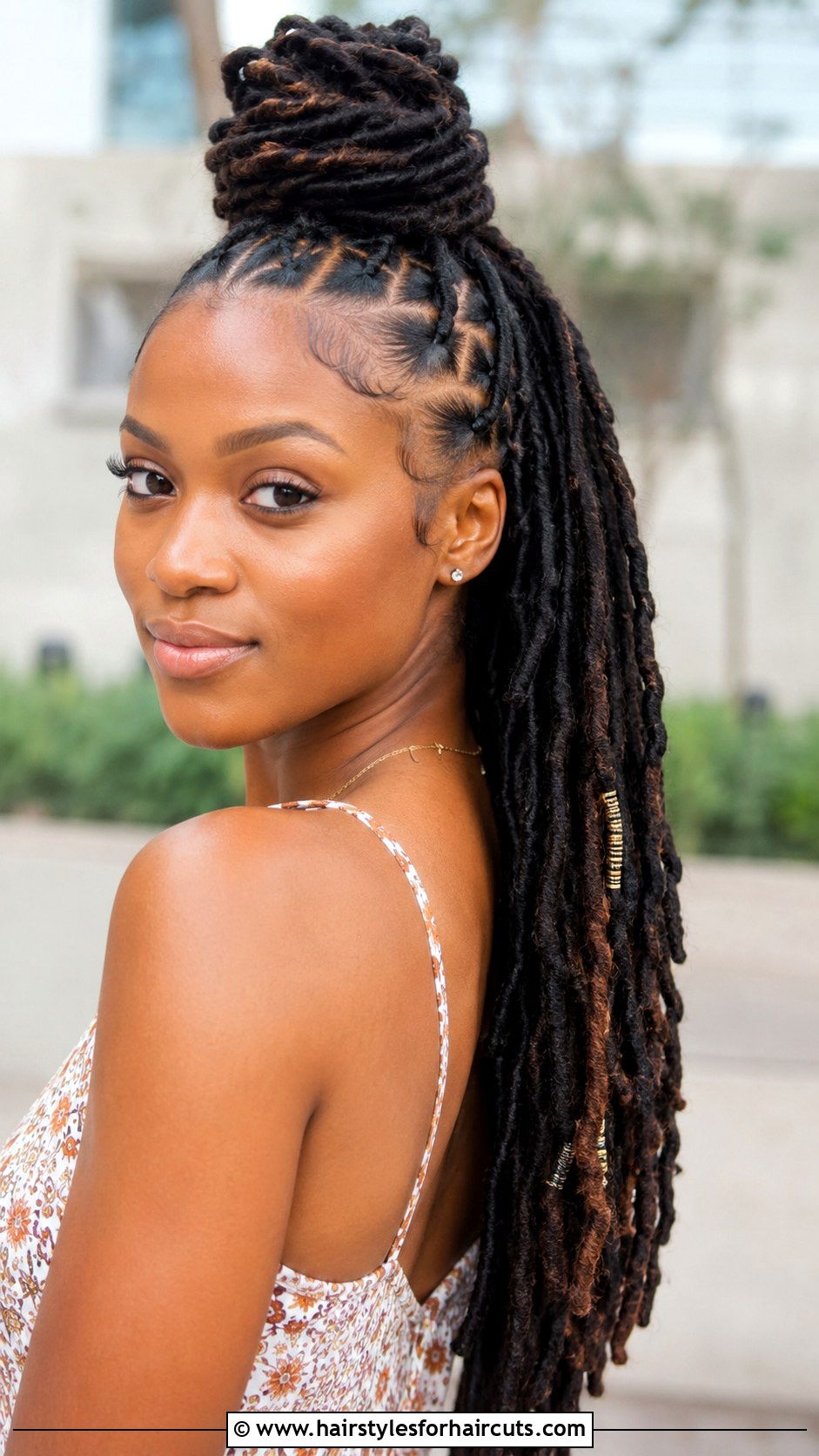 Side Swept Locs - 25 locked hairstyles - 25 locked hairstyles