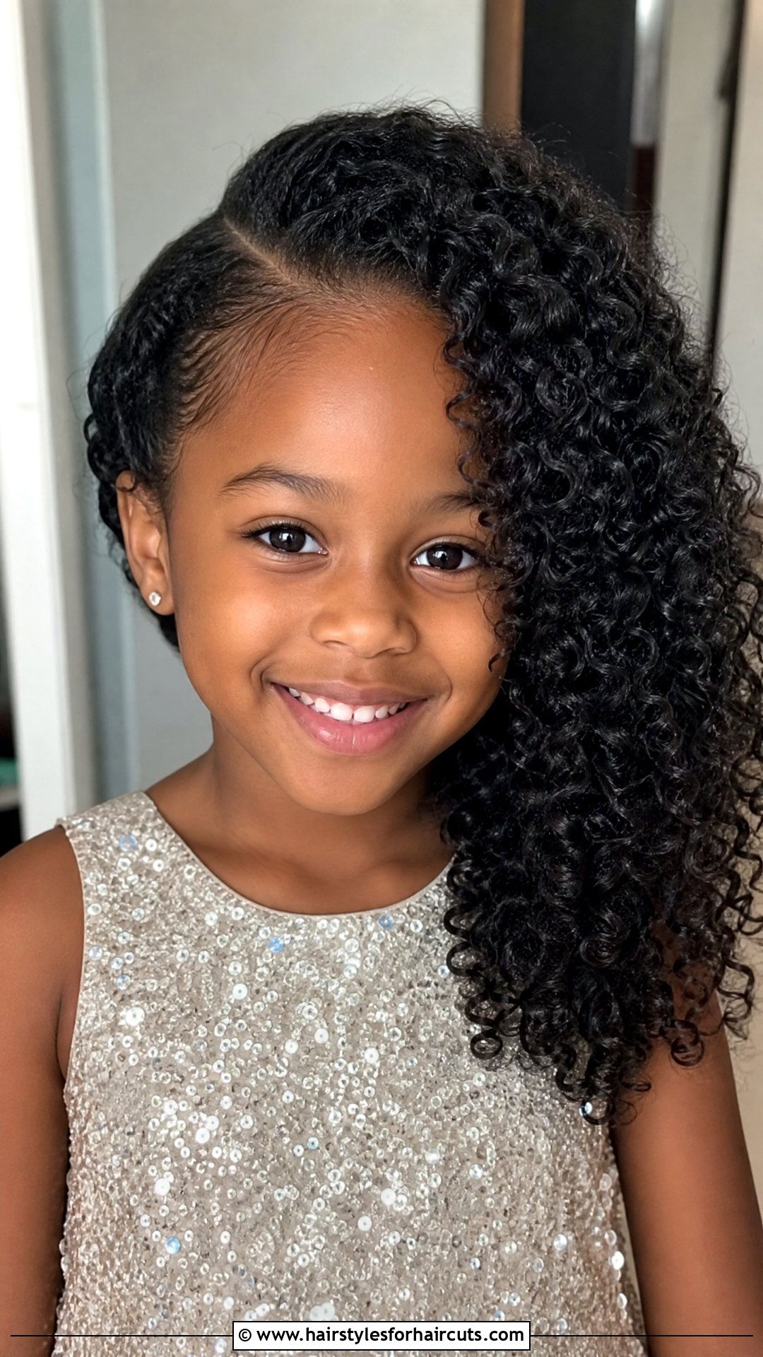 Side Swept Natural Hair - 25 hairstyles for girls with natural hair - 25 hairstyles for girls with natural hair