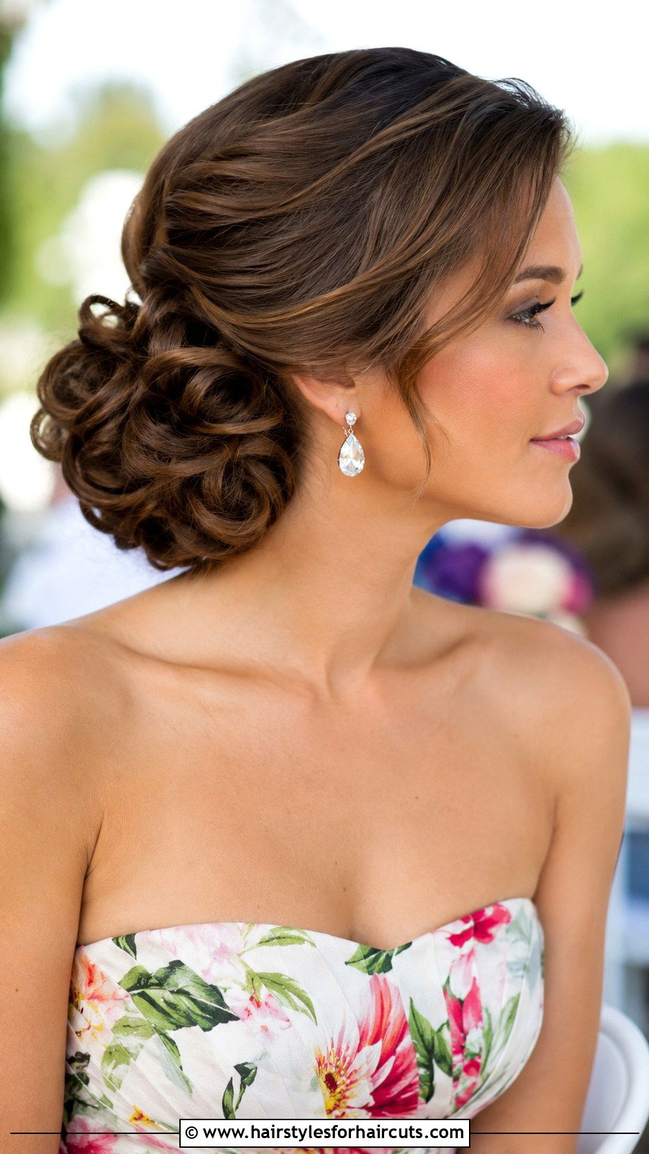 Side Swept Pin Curl Updo - 25 pin curl hairstyles for long black hair - 25 pin curl hairstyles for long black hair