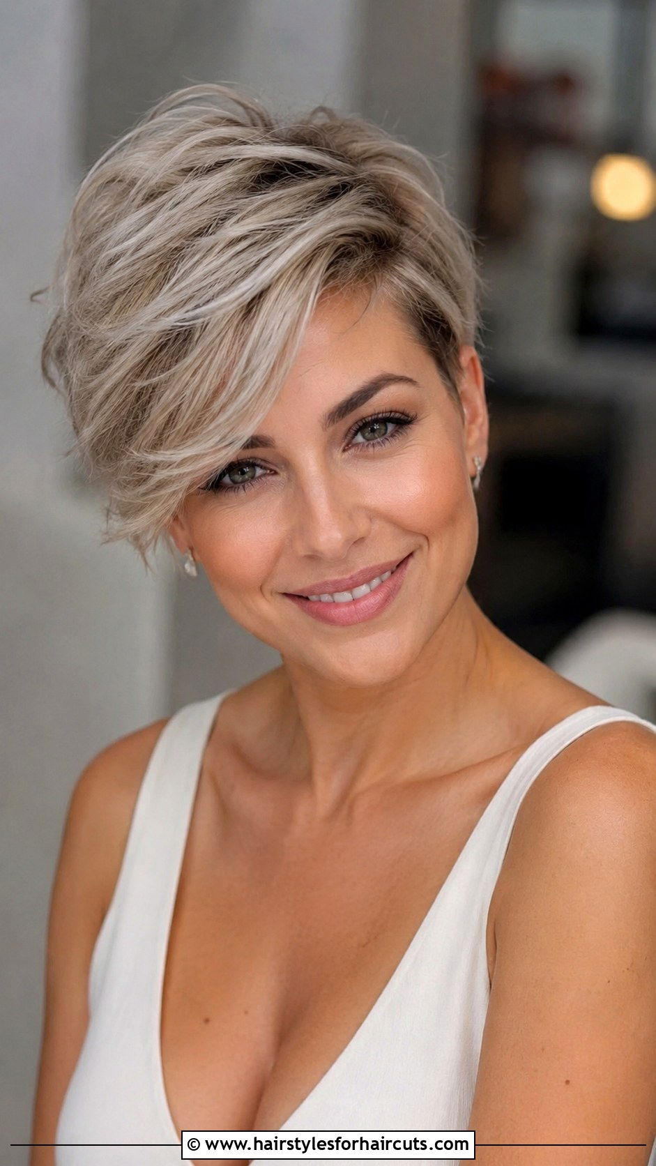 Side Swept Pixie Cut - 25 best haircuts for women with fine hair - 25 best haircuts for women with fine hair