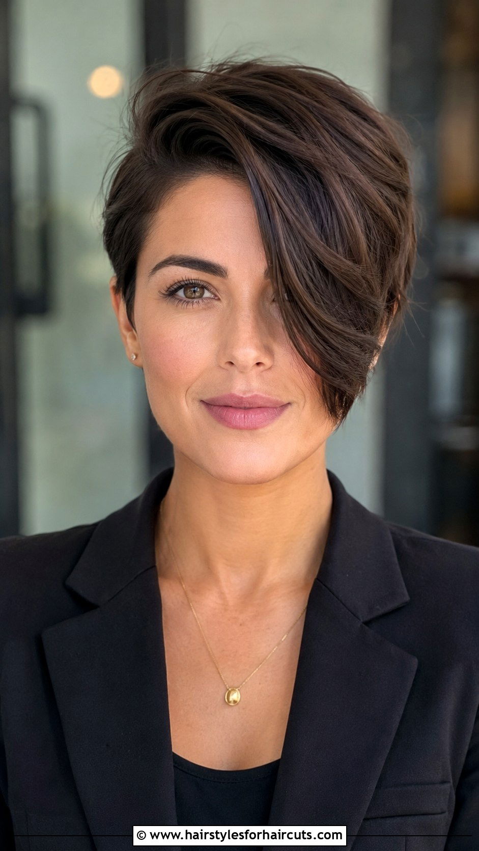 Side Swept Pixie Cut - 25 pixie hairstyles for fine hair - 25 pixie hairstyles for fine hair