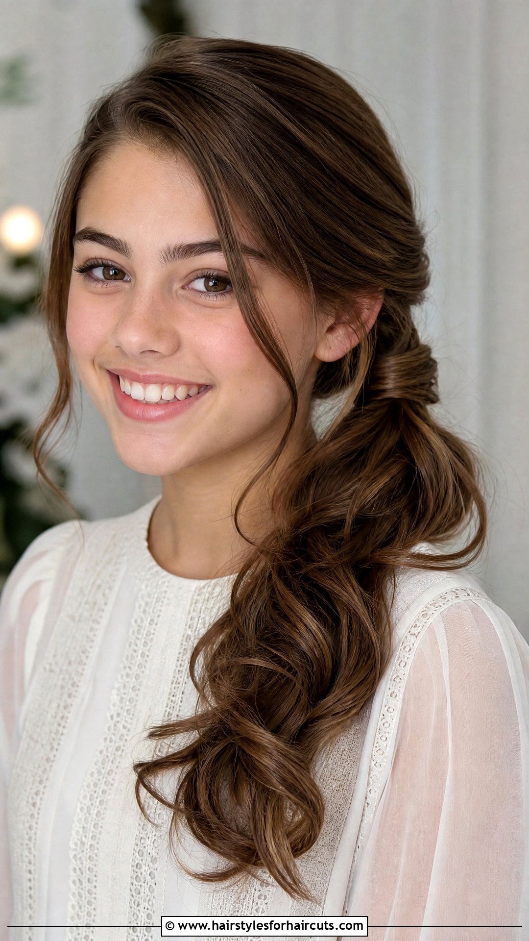 Side Swept Ponytail - 25 cute teen hairstyles - 25 cute teen hairstyles