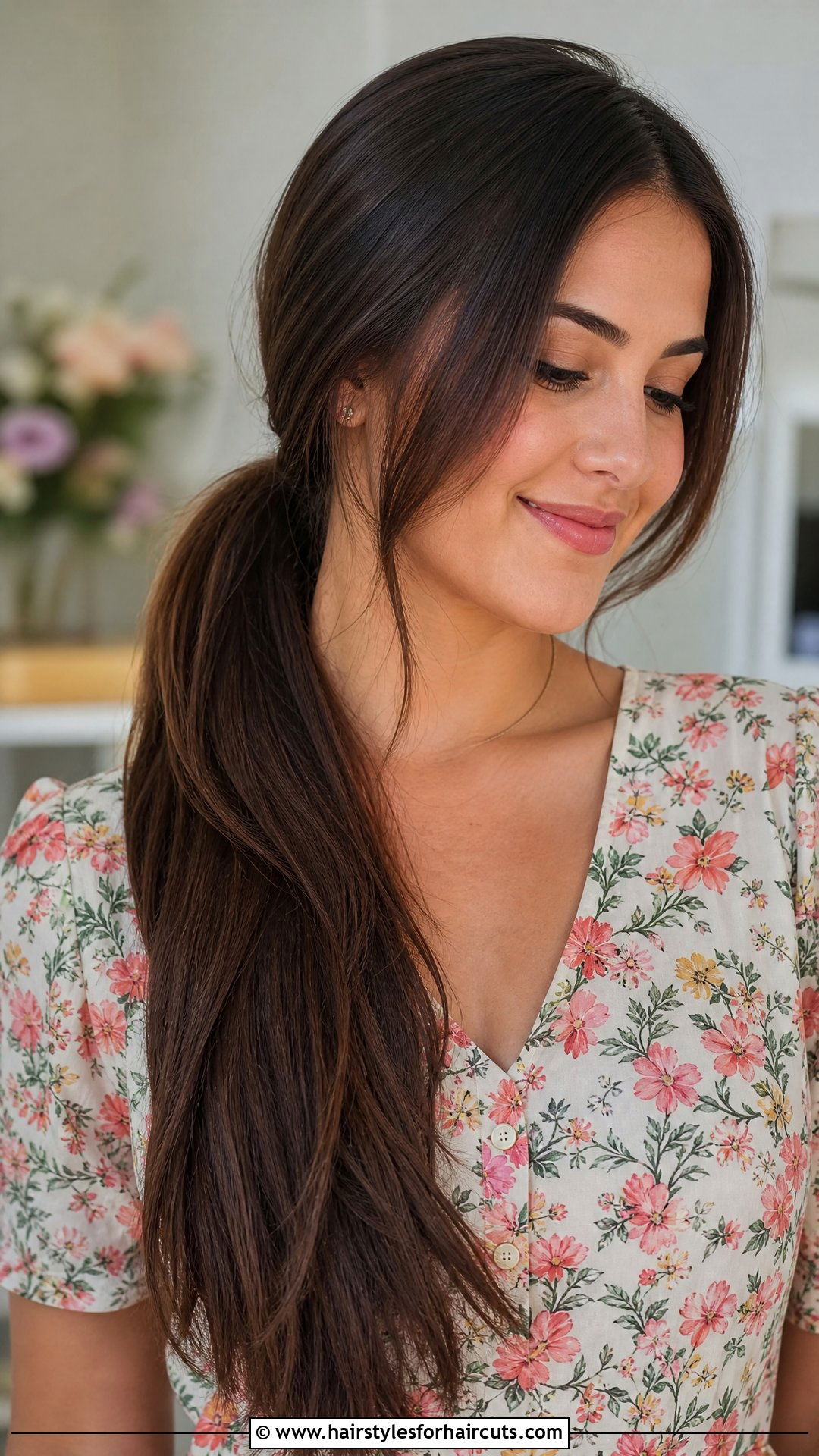 Side Swept Ponytail For Long Straight Hair - 25 simple hairstyles for long straight hair - 25 simple hairstyles for long straight hair