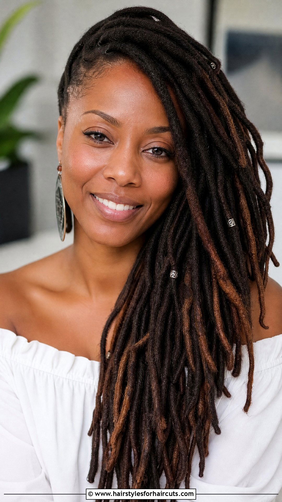 Side Swept Rasta Locs - 25 rasta hairstyles - 25 rasta hairstyles