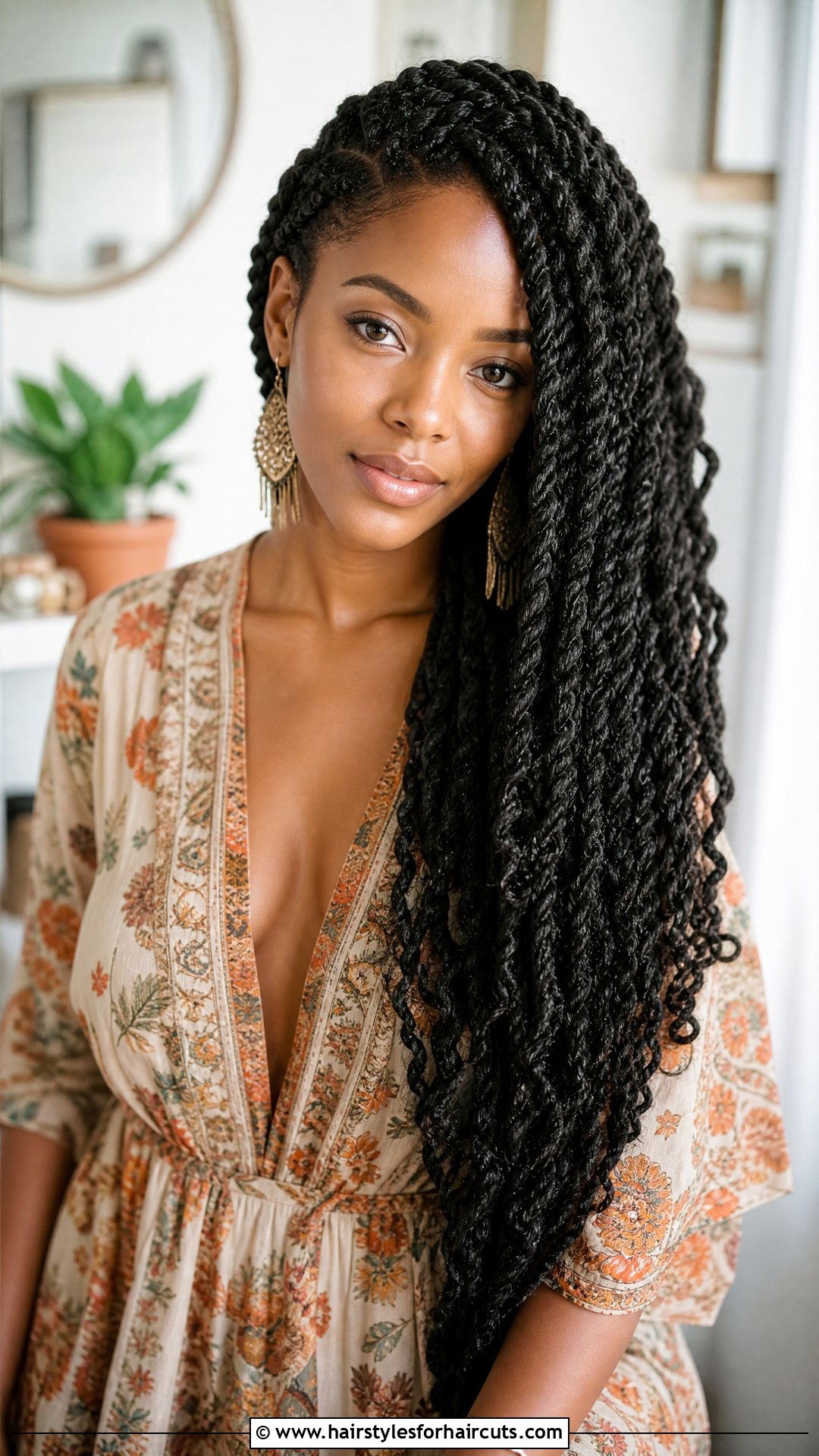 Side Swept Senegalese Twists - 25 side swept hairstyles black hair - 25 side swept hairstyles black hair