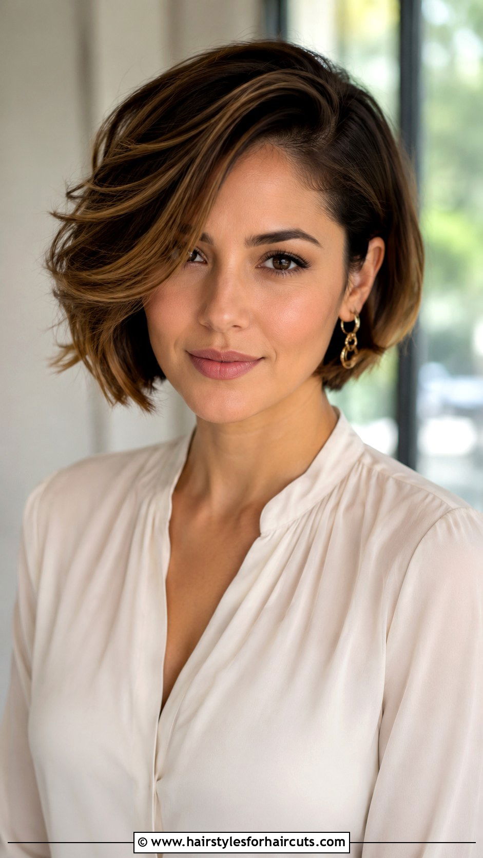 Side Swept Short Bob - 25 80s hairstyles for short hair - 25 80s hairstyles for short hair