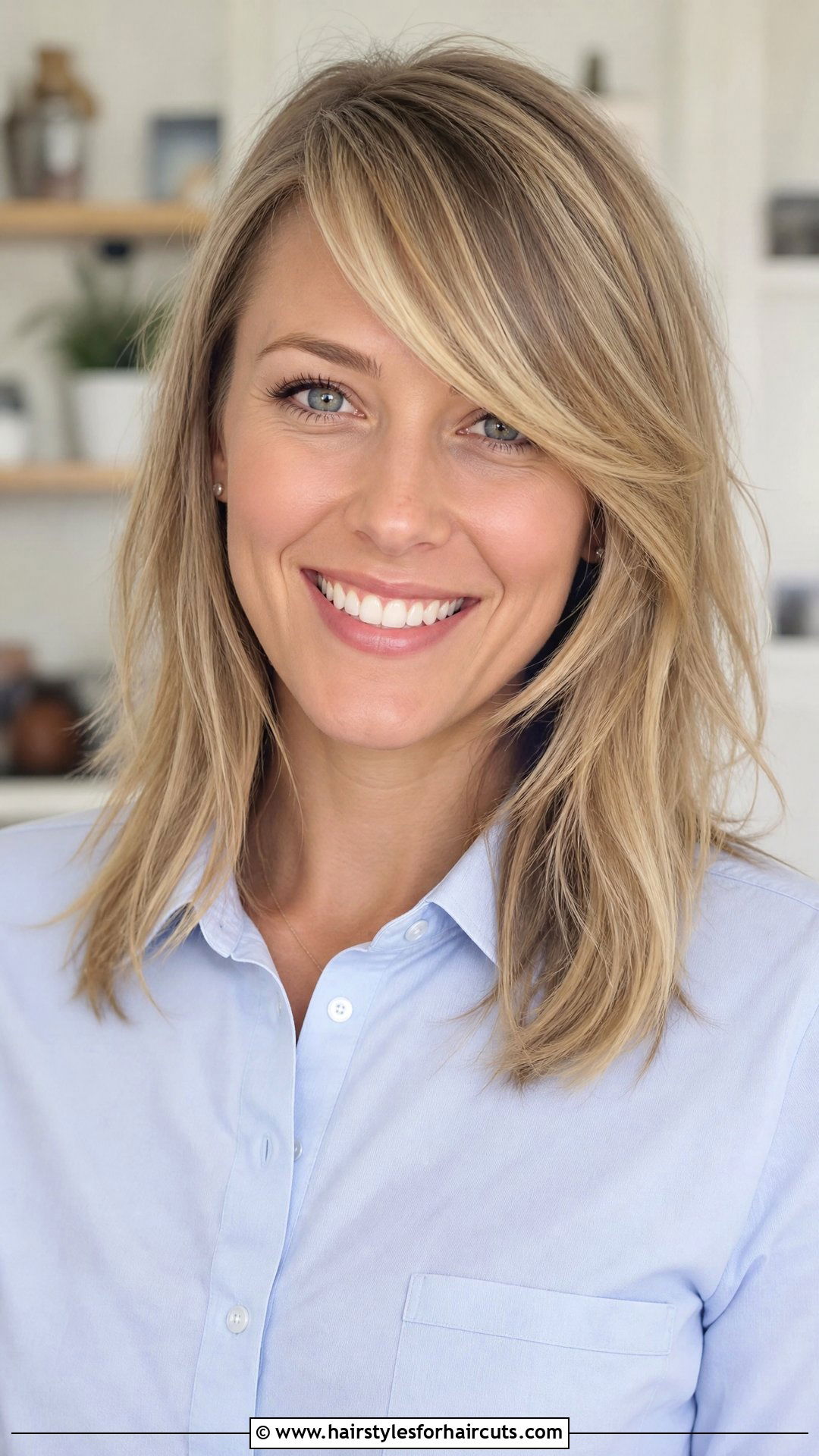 Side Swept Swoop Bangs - 25 swoop hairstyles - 25 swoop hairstyles