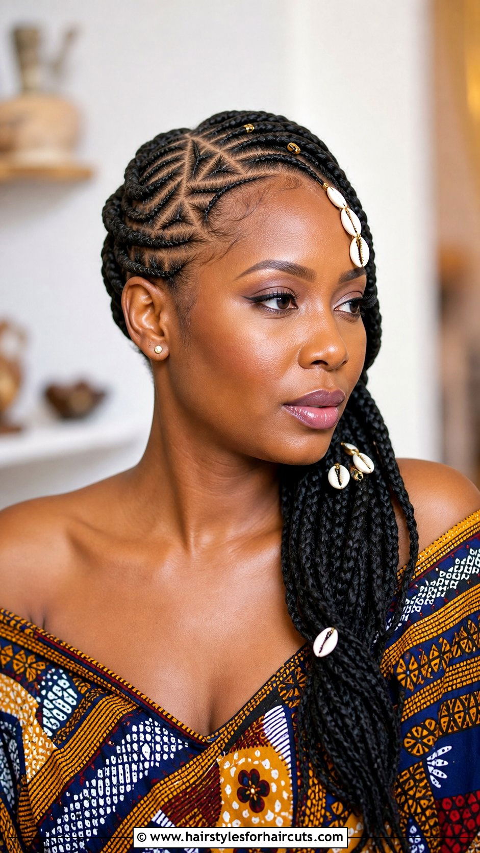 Side Swept Tribal Braid - 25 side braid hairstyles for black hair - 25 side braid hairstyles for black hair