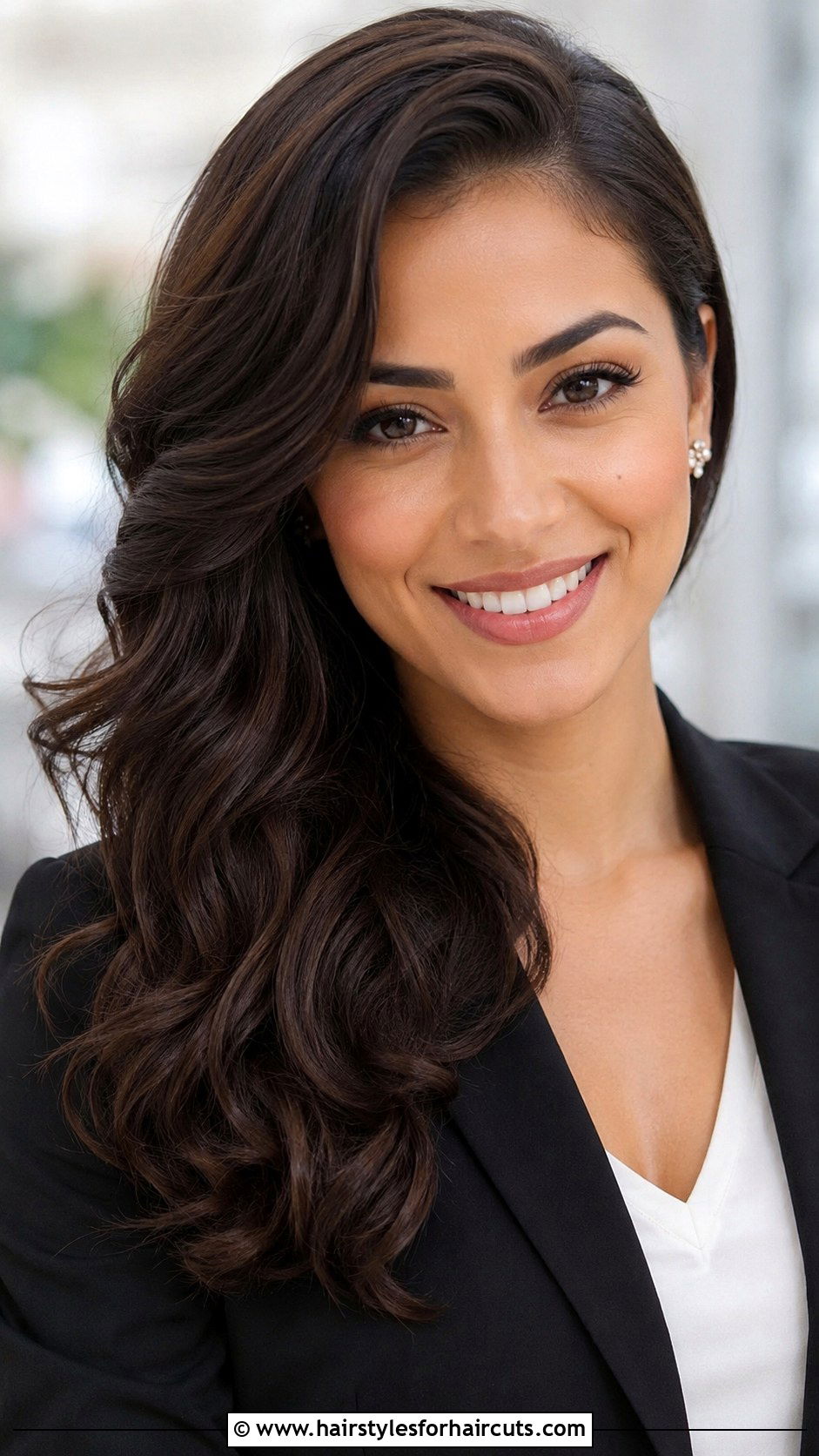 Side Swept Waves - 25 hairstyles for work - 25 hairstyles for work