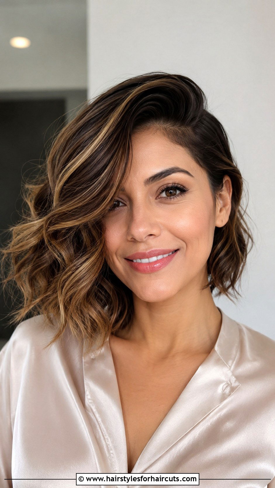 Side Swept Wavy Bob - 25 female hairstyles drawing - 25 female hairstyles drawing