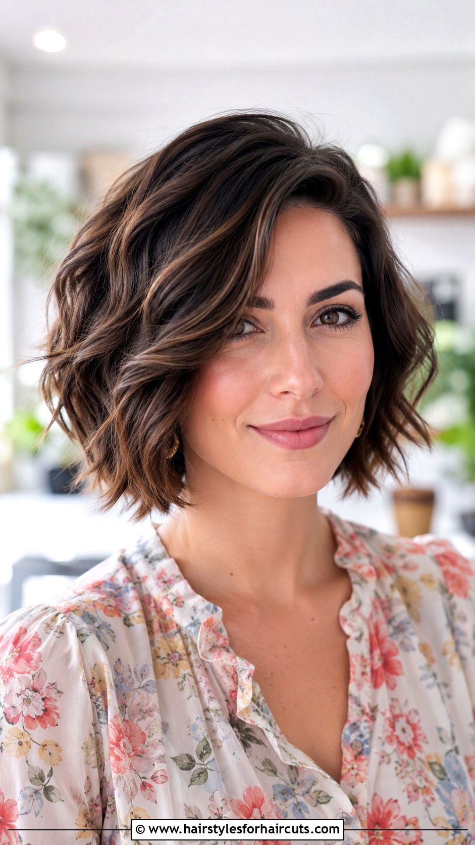 Side Swept Wavy Bob - 25 last minute easy hairstyles for short hair - 25 last minute easy hairstyles for short hair
