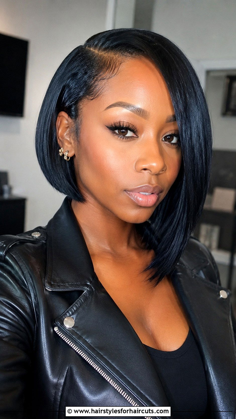 Silk Wrap Asymmetrical Bob - 25 silk wrap hairstyles for black hair - 25 silk wrap hairstyles for black hair
