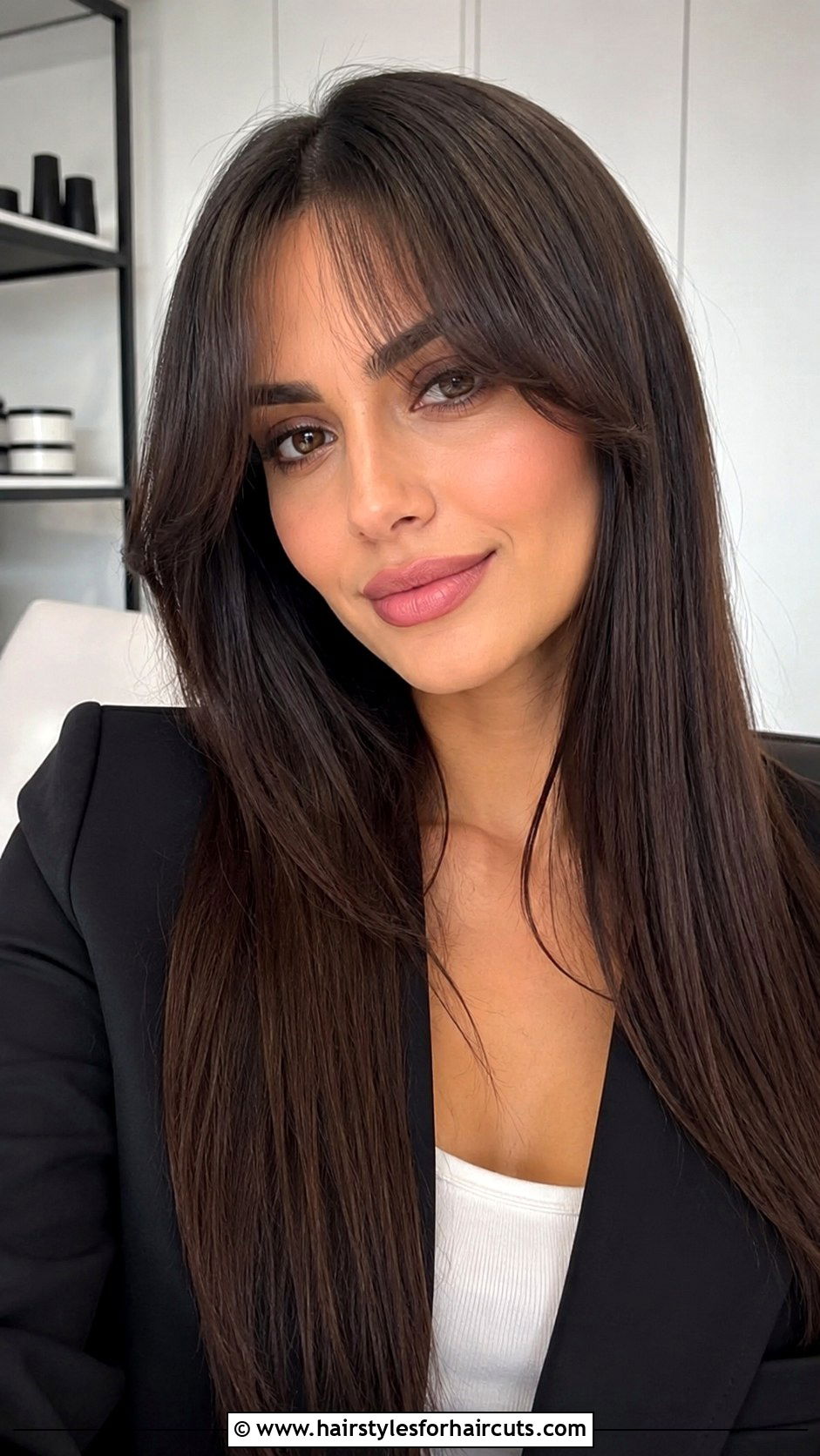Silky Curtain Bangs With Straight Hair - 25 silky hairstyles - 25 silky hairstyles