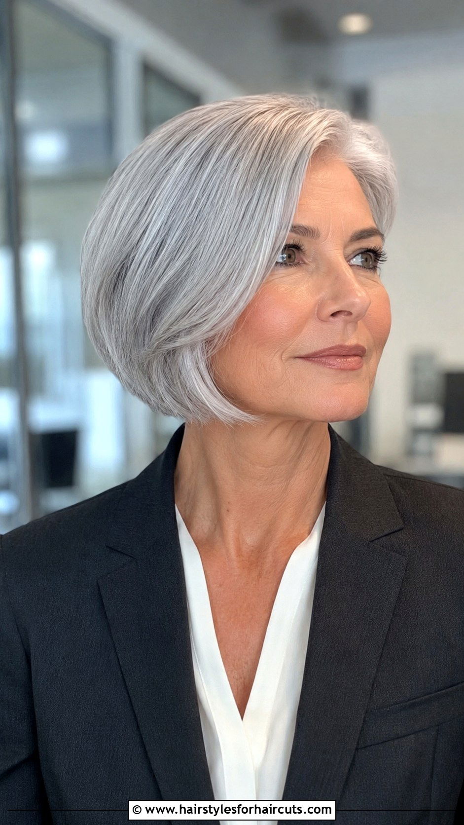 Silver A Line Bob - 25 silver hairstyles - 25 silver hairstyles