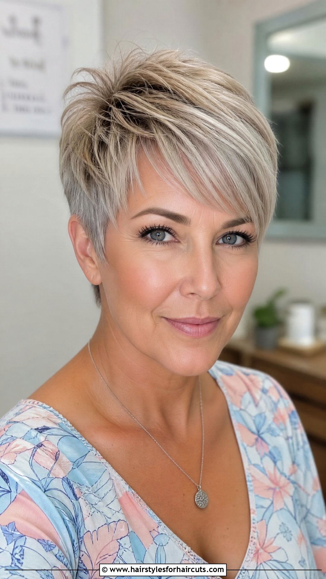 Silver Blonde Pixie Cut - 25 pixie haircuts for gray hair - 25 pixie haircuts for gray hair