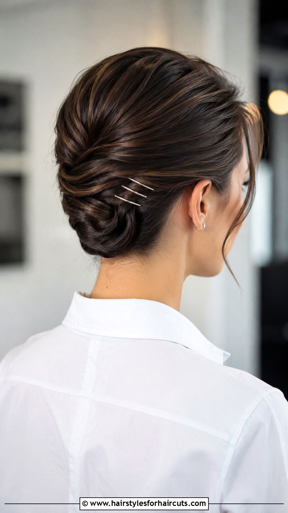 Silver Bobby Pin Tuck - 25 bobby pin hairstyles for long hair - 25 bobby pin hairstyles for long hair