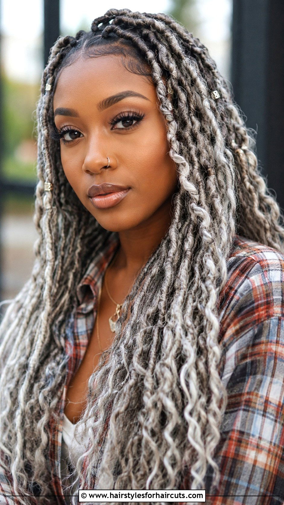 Silver Goddess Locs - 25 gray hairstyles for black woman - 25 gray hairstyles for black woman