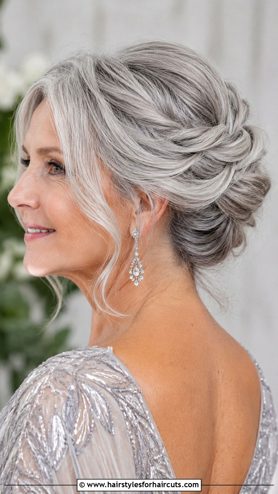 Silver Gray Twist Updo - 25 silver gray hairstyles - 25 silver gray hairstyles