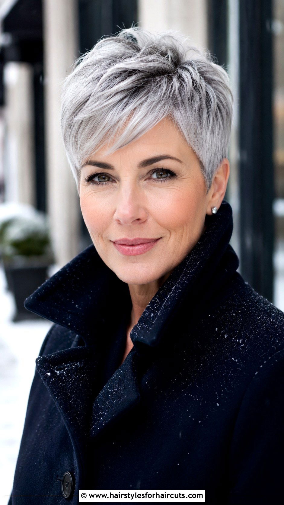 Silver Grey Pixie - 25 pixie short hairstyles - 25 pixie short hairstyles