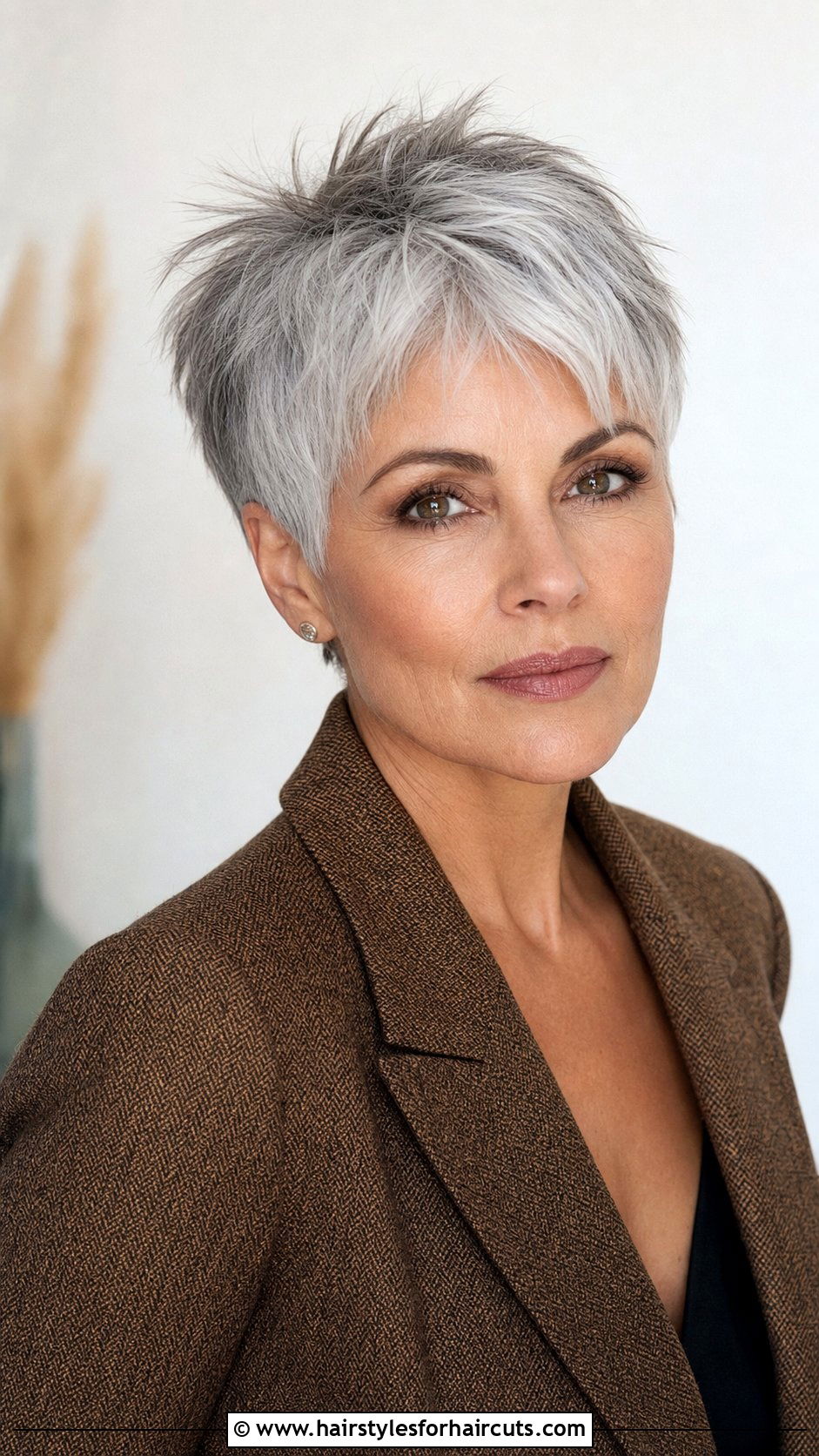 Silver Pixie Cut - 25 gray hairstyles for women over 60 - 25 gray hairstyles for women over 60