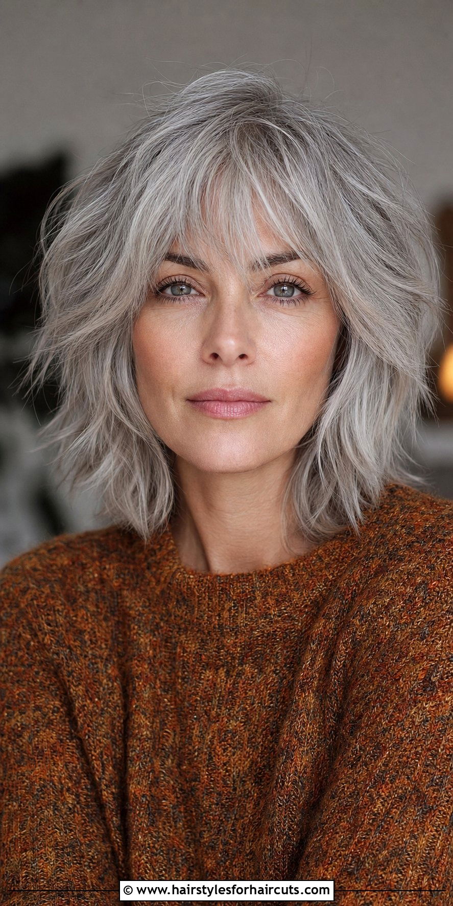 Silver Shag Haircut - 25 hairstyles for grey hair over 70 - 25 hairstyles for grey hair over 70