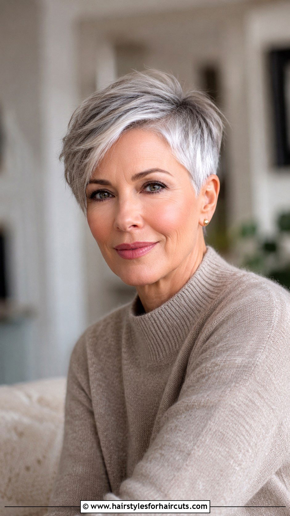 Silver Side Part Pixie - 25 short natural gray hairstyles - 25 short natural gray hairstyles