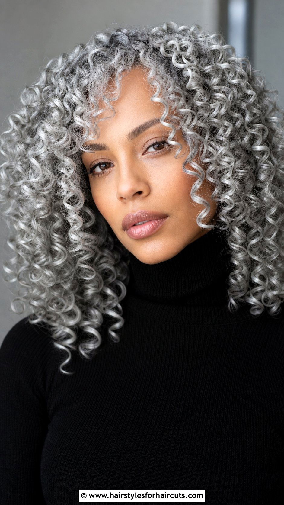 Silver Spiral Curls - 25 long curly grey hairstyles - 25 long curly grey hairstyles