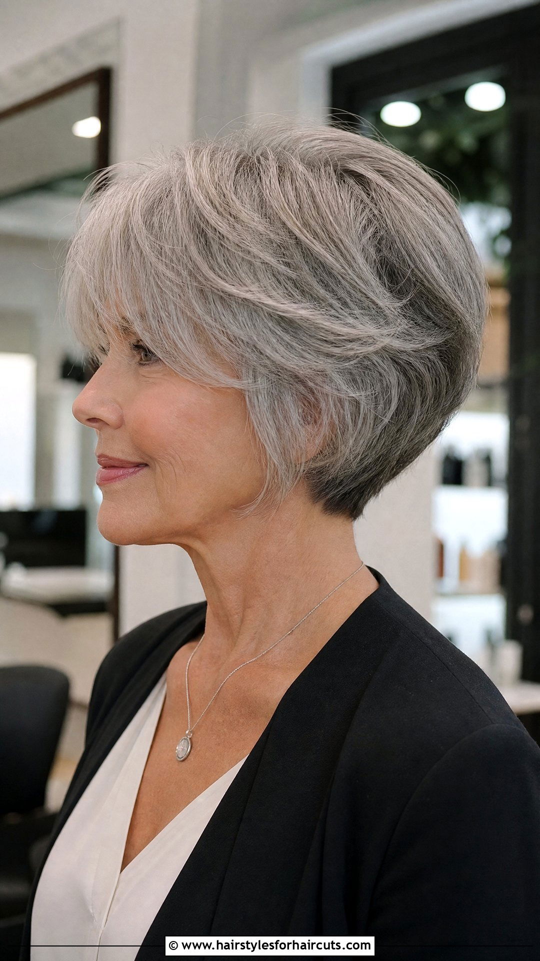 Silver Wedge Haircut - 25 wedge haircuts for wavy hair - 25 wedge haircuts for wavy hair