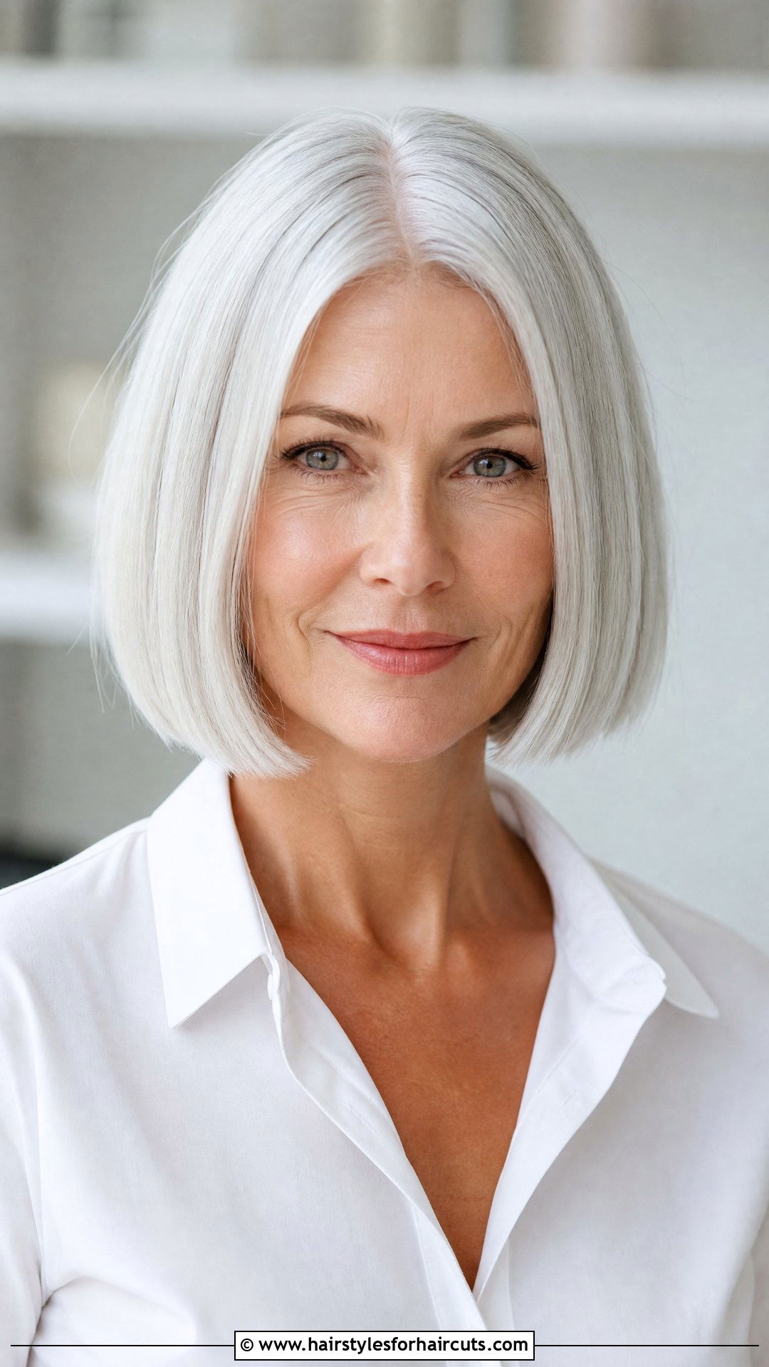 Silver White Bob Haircut - 25 white hairstyles - 25 white hairstyles
