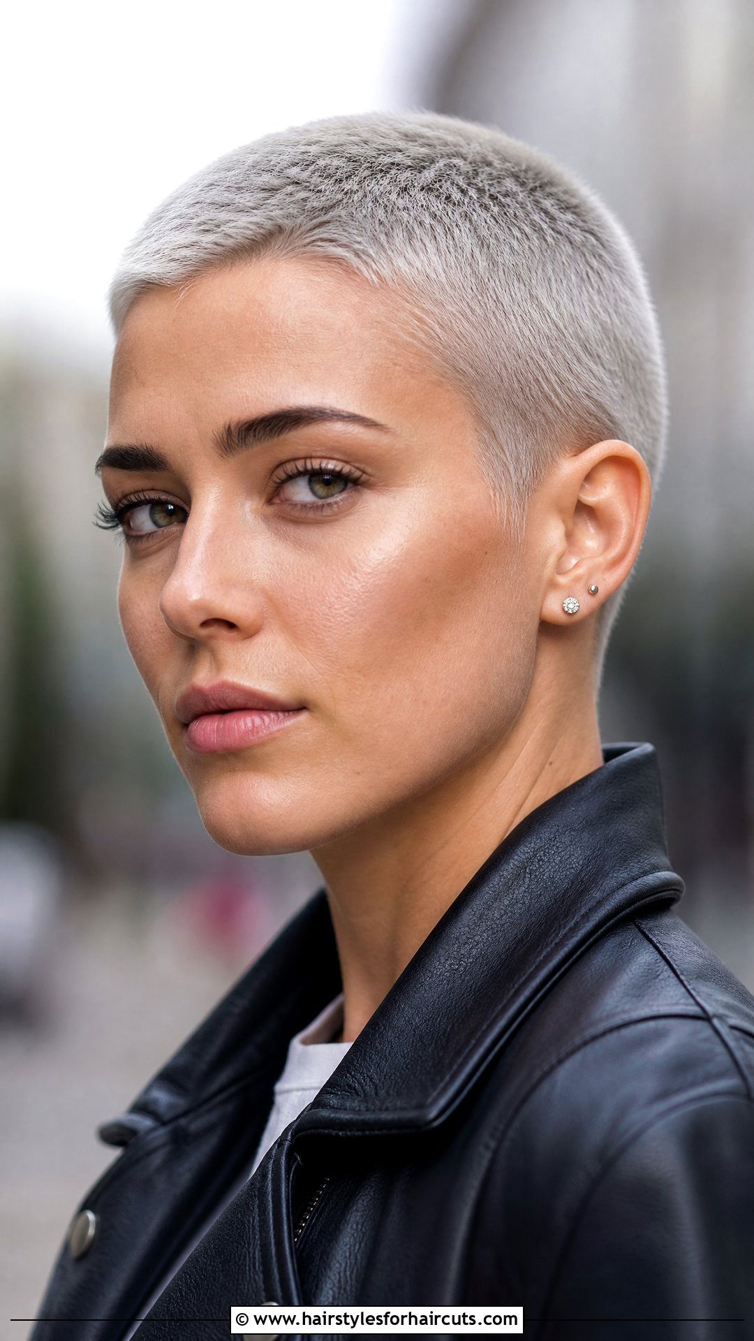 Silver White Buzz Cut - 25 white hairstyles - 25 white hairstyles