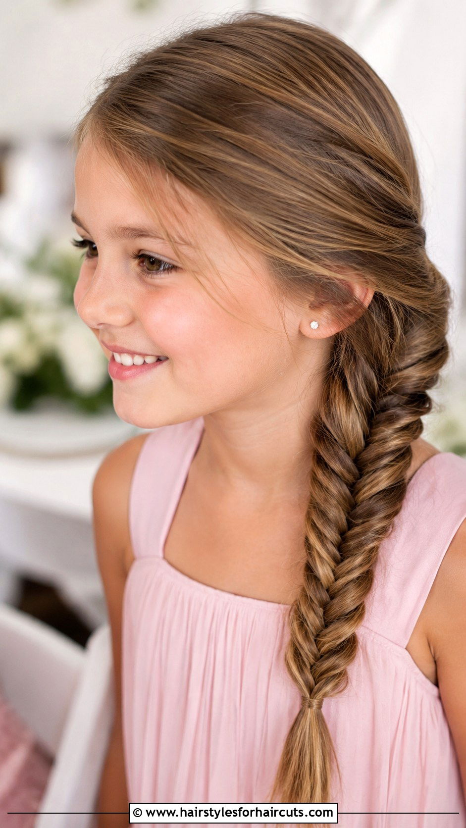 Simple Fishtail Braid - 25 junior bridesmaid hairstyles - 25 junior bridesmaid hairstyles