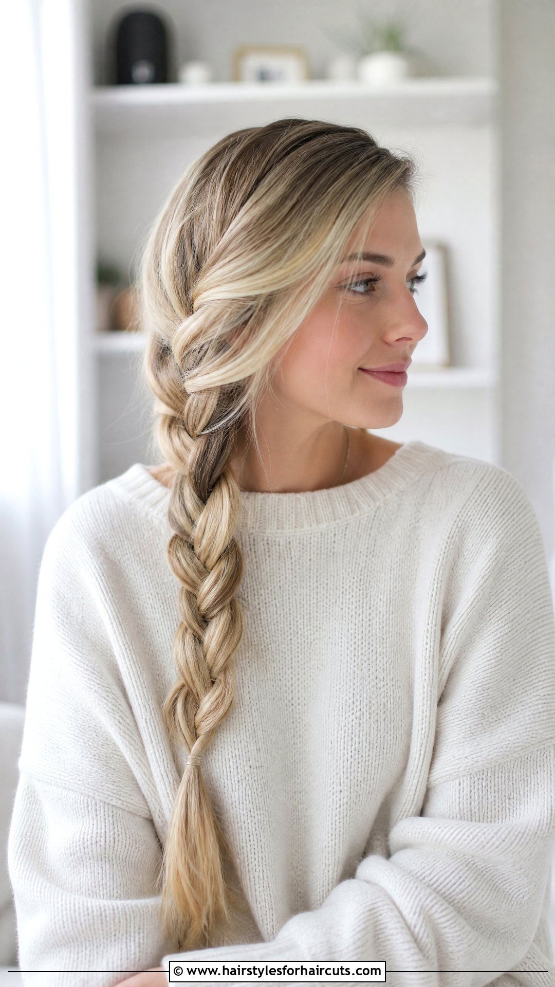 Simple Side Braid Hairstyle - 25 beginner hairstyles for long hair - 25 beginner hairstyles for long hair