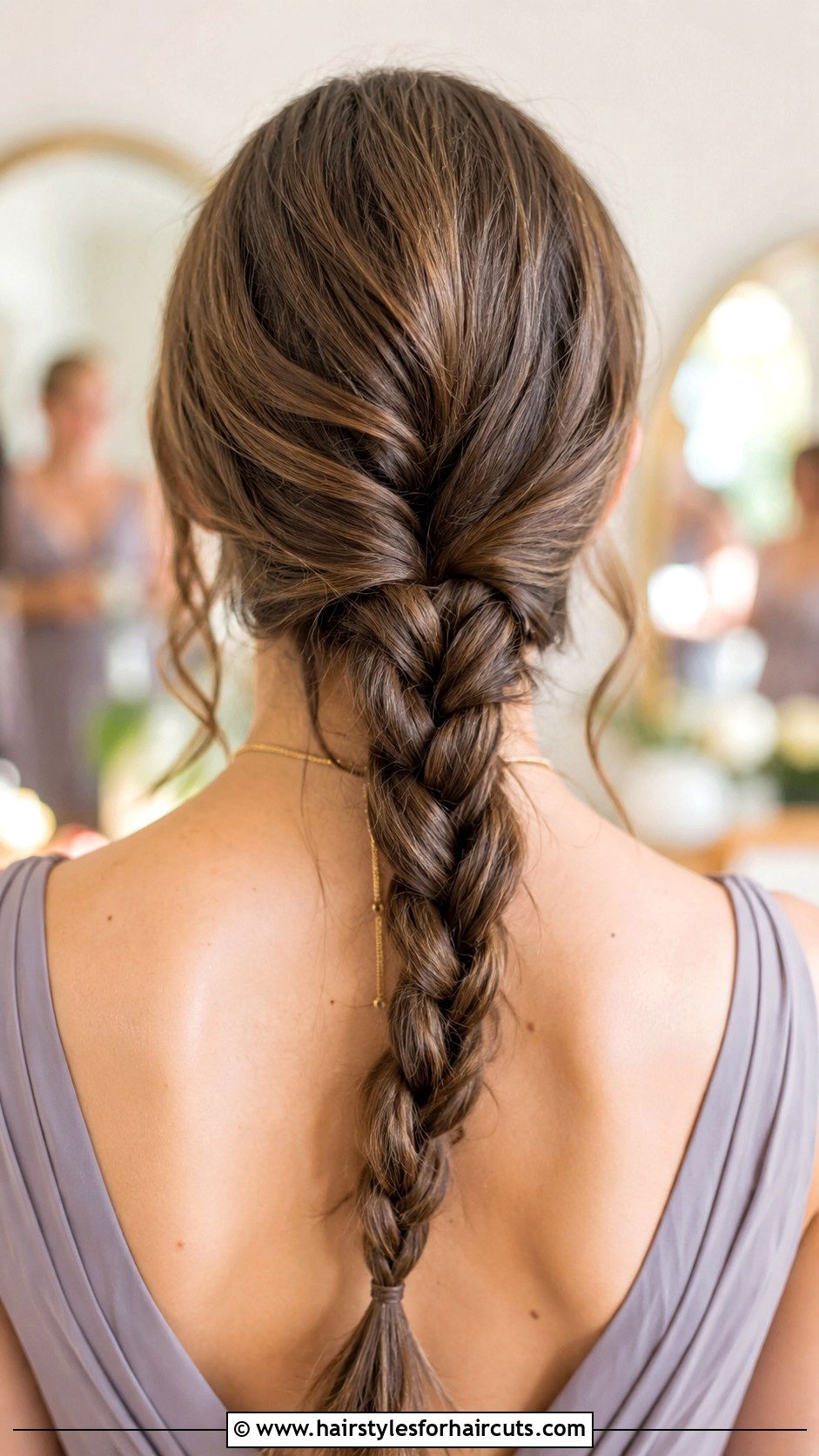 Simple Three Strand Braid Bridesmaid Hairstyle - 25 easy bridesmaid hairstyles for long hair - 25 easy bridesmaid hairstyles for long hair