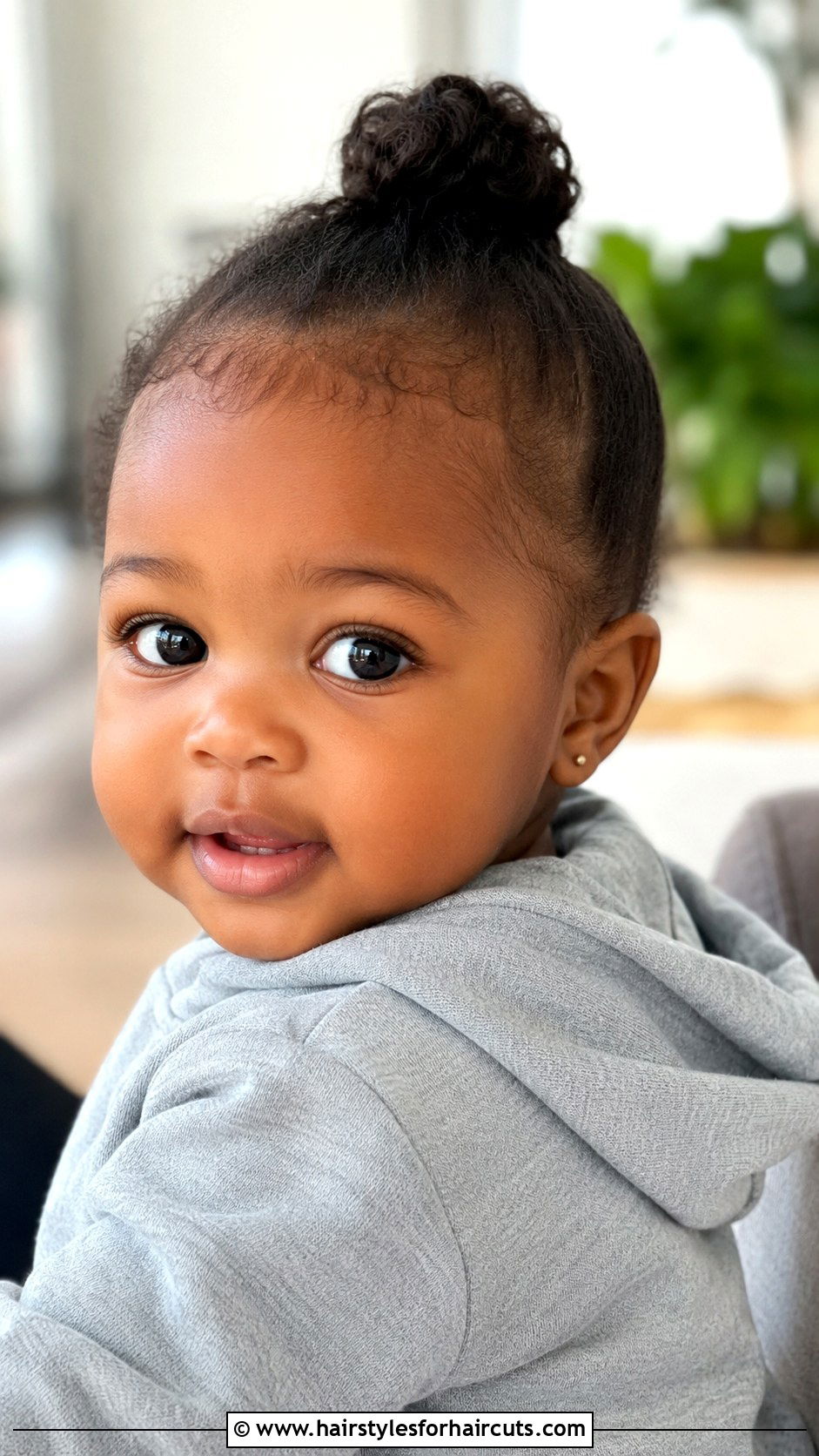 Simple Top Knot - 25 short hair infant black baby girl hairstyles - 25 short hair infant black baby girl hairstyles