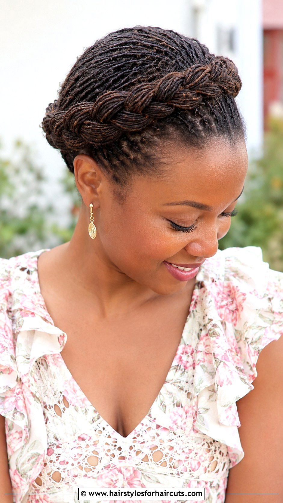 Sisterlocks Crown Braid - 25 sister locks hairstyles - 25 sister locks hairstyles