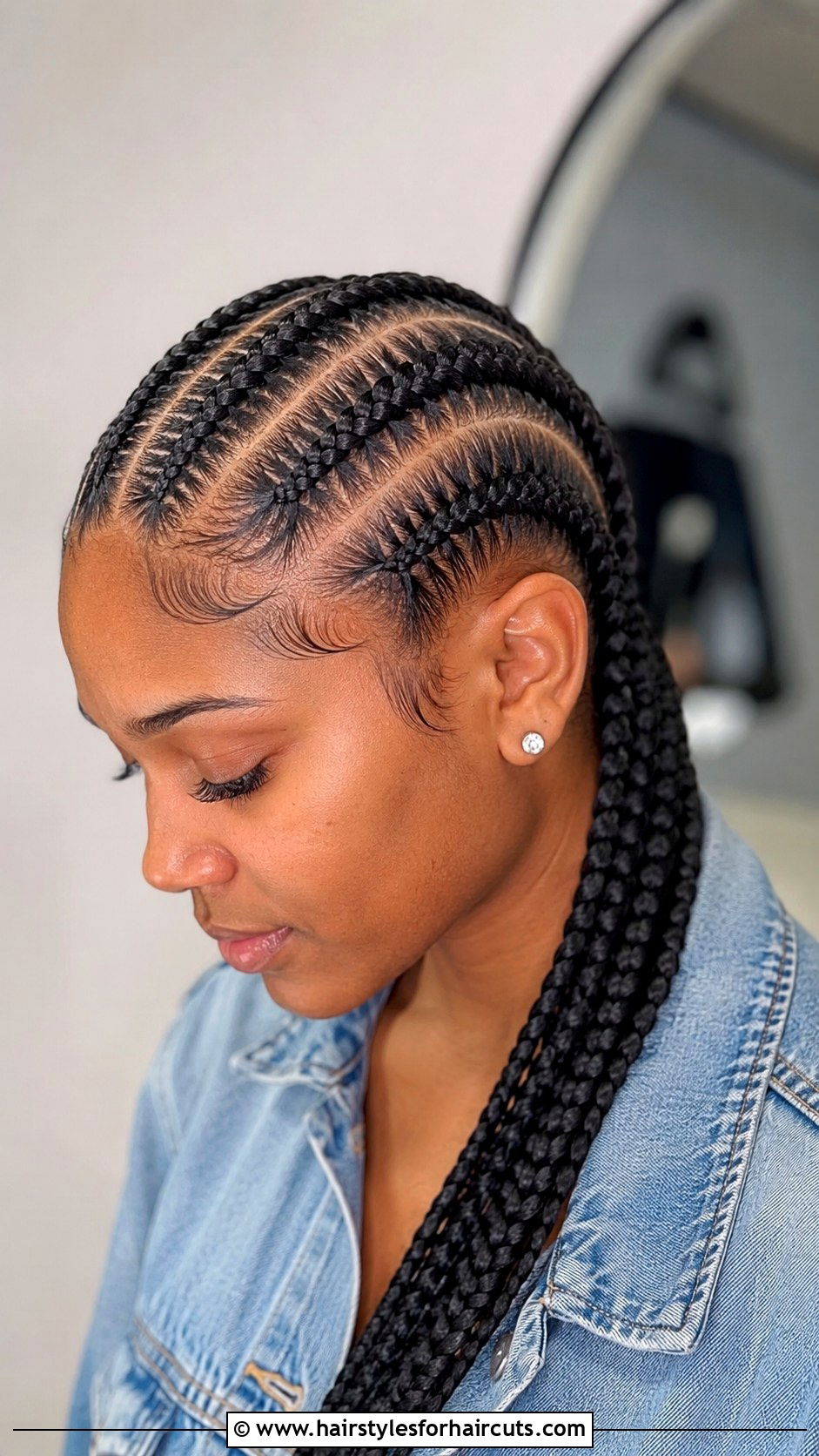 Six Cornrow Braids - 25 cornrow hairstyles with natural hair - 25 cornrow hairstyles with natural hair