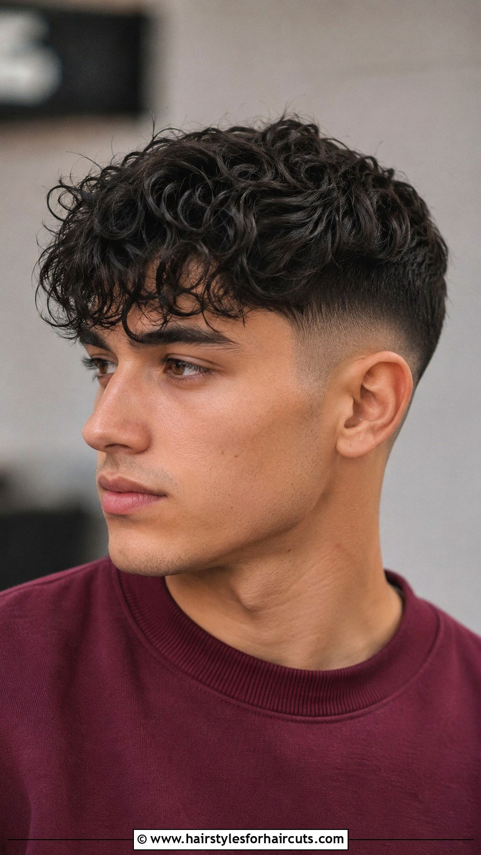 Skin Fade With Textured Curly Fringe - 25 side fade haircuts curly hair - 25 side fade haircuts curly hair