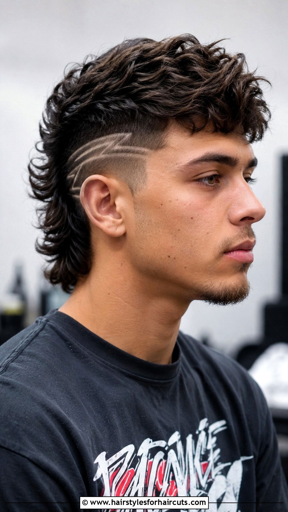 Skullet With Design - 25 skullet haircuts - 25 skullet haircuts