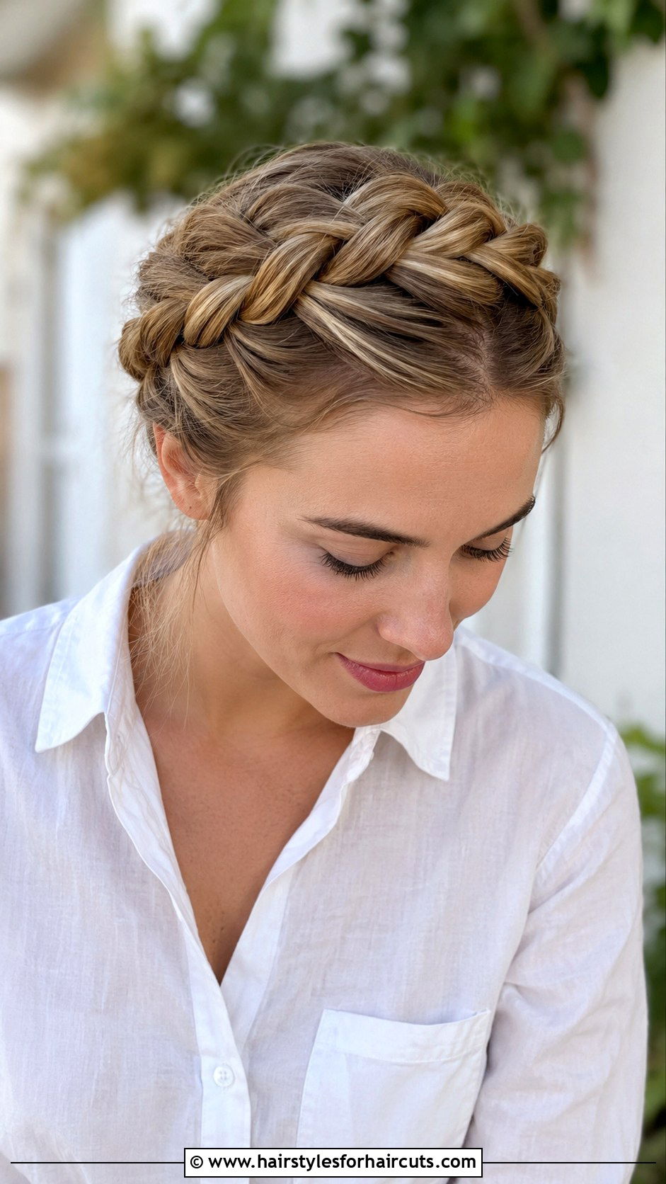 Sleek Crown Braid - 25 sleek hairstyles - 25 sleek hairstyles