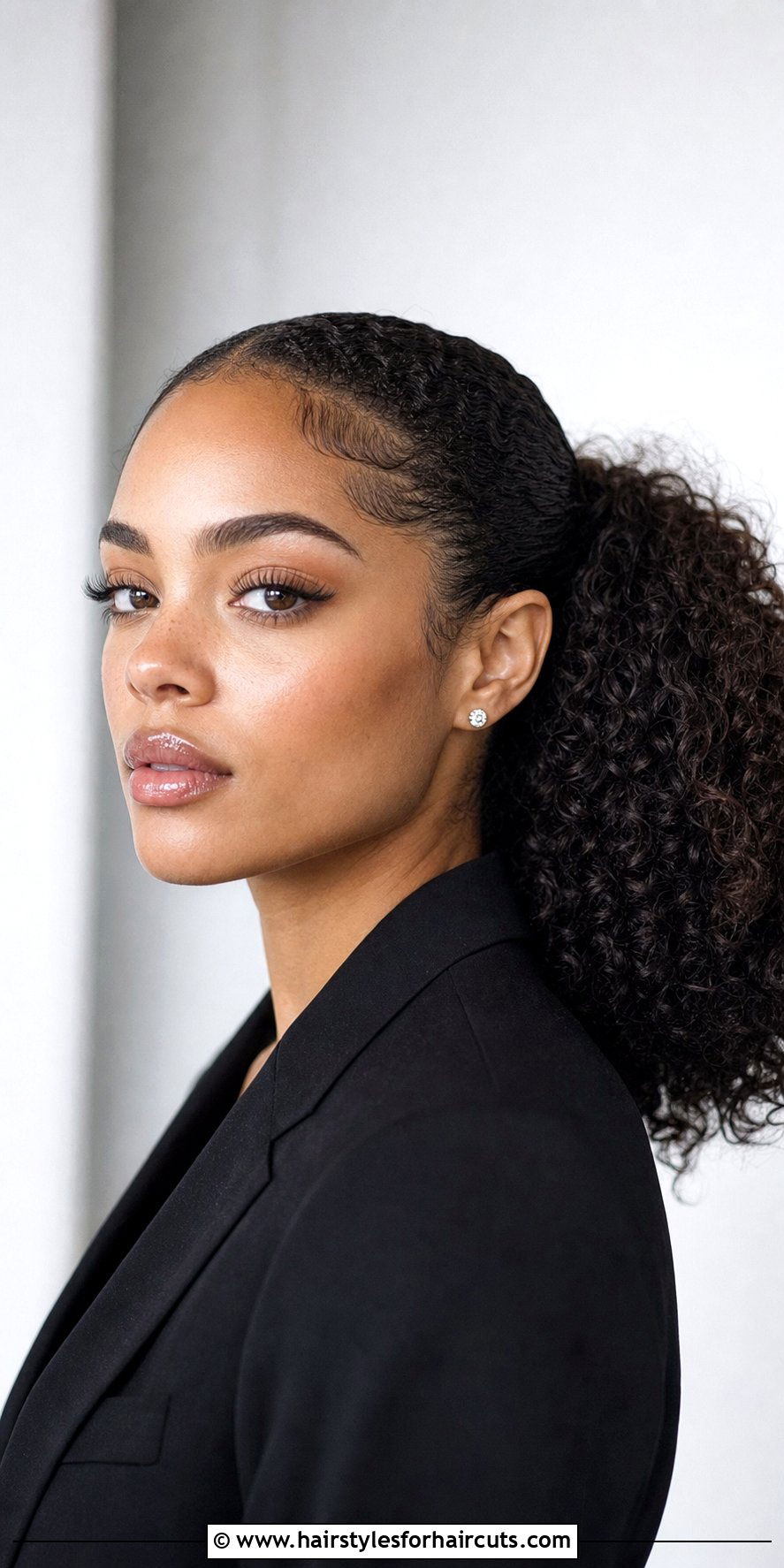 Sleek Curly Hair Ponytail - 25 curly hair ponytail hairstyles - 25 curly hair ponytail hairstyles